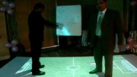 Interactive floor projection system installation by TouchMagix for Glenmark Pharma Conference
