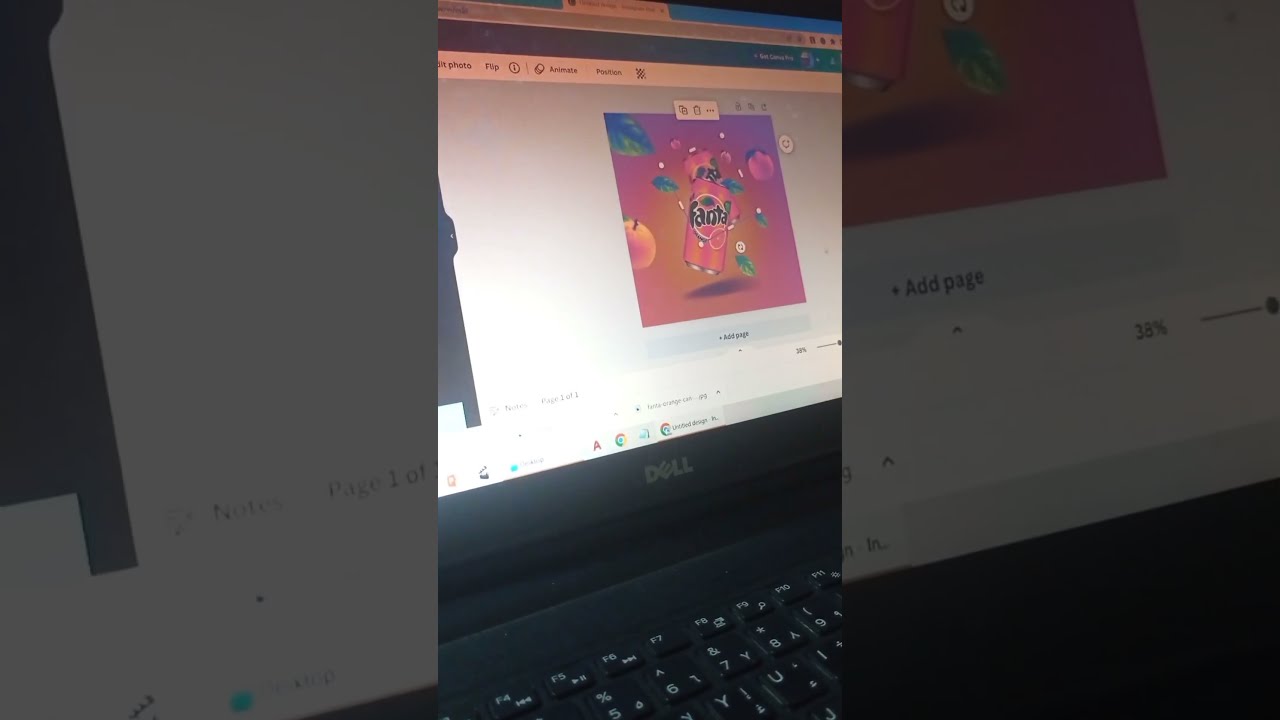 Orange Fanta Poster Designing on Canva