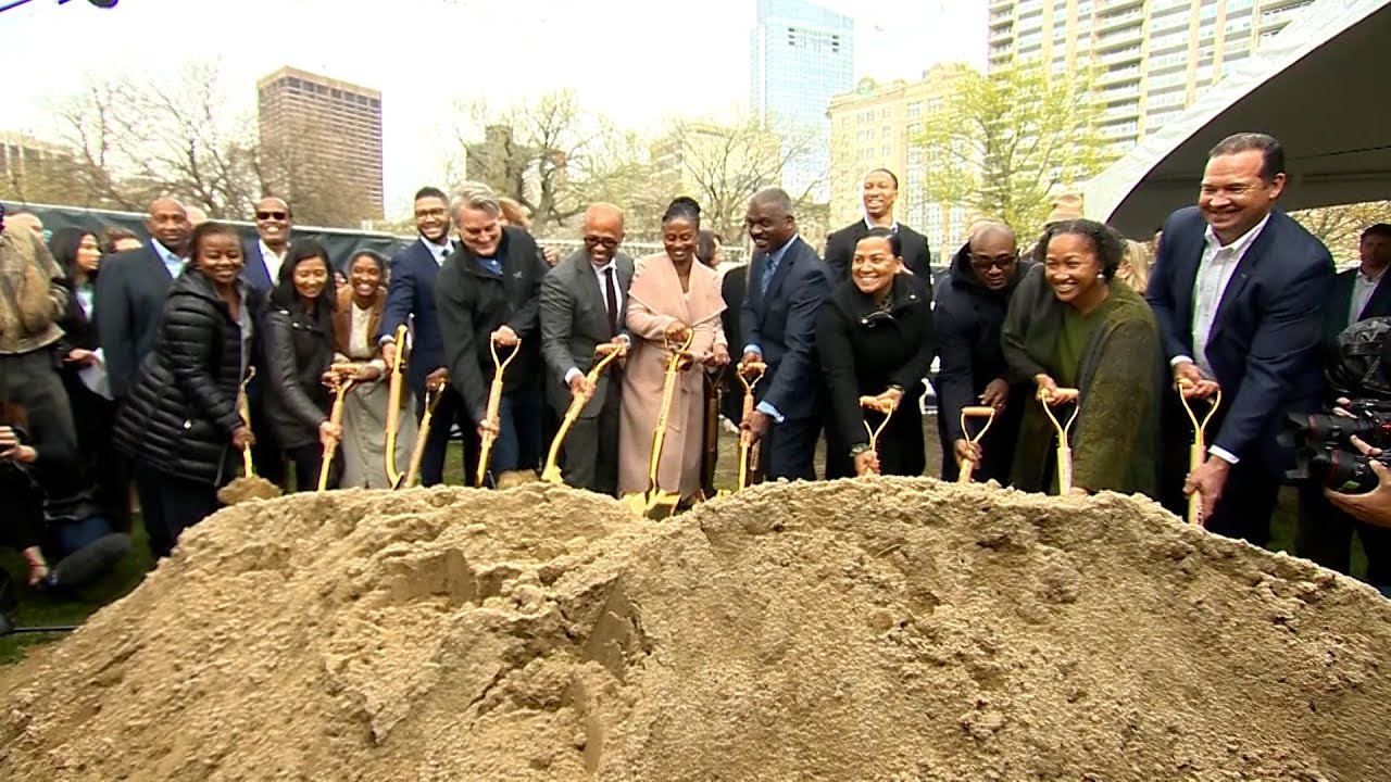 Groundbreaking for 'The Embrace' sculpture in Boston honoring MLK and his wife