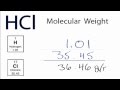 Molecular Weight Calculations