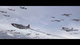 [전쟁영화 공중전 전투씬/명장면] B-17 플라잉 포트리스(Flying Fortress) 호송작전 :  P-51D 머스탱(Mustang vs Bf 109)