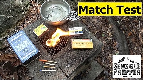 Matches for Survival  Waterproof, Stormproof and Standard Match Test