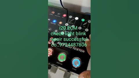 i20 petrol check light blink problem solve ecm repair successful co.. 9724487806