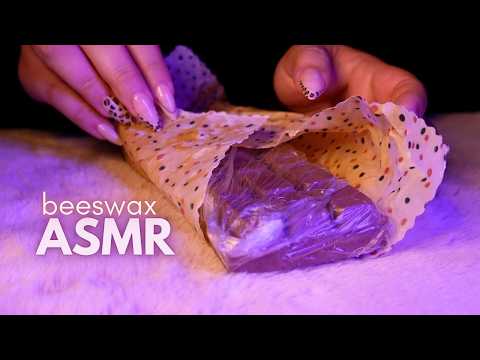 ASMR Beeswax Wrap Unwrapping 🐝  Tapping & Crinkles For Deep Sleep (No Talking)