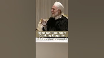Drinking elegantly | Ramadan Reminders #Ramadan #islam #etiquette #respect #adab #wisdom #sunnah
