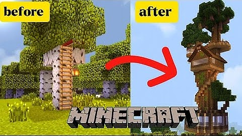 Easy And Simple Treehouse | Minecraft Tutorial (Part 1)#minecraftbuilding