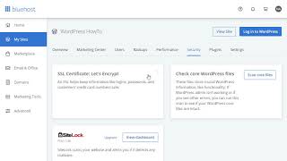 how to install let's encrypt free ssl certificate on bluehost wordpress hosting