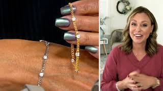 Diamonique Curb Link Necklace Bracelet or Earrings on QVC