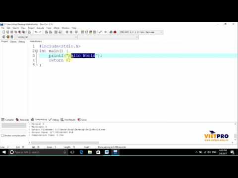 Video BÀI TẬP LẬP TRÌNH C 1.1 - CHƯƠNG TRÌNH HELLO WORLD - YouTube
