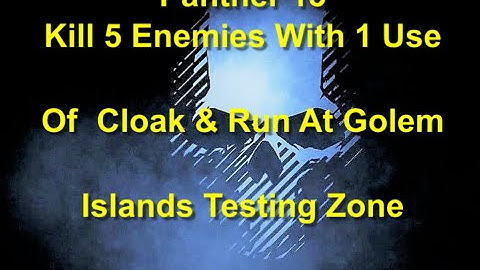 Ghost Recon Breakpoint : Panther 13 : 5 Kills With 1 Use Of Cloak & Run / Golem Islands Testing Zone