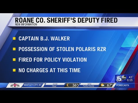 Roane County Sheriff's deputy fired