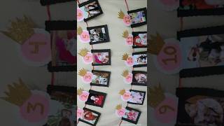 Diy:1to12 months photo frame for babies |1st birthday banner #shots#youtubeshorts#craft#birthday