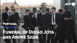 Liverpool FC team arrives at Diogo Jota's funeral in Portugual | AFP