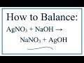Chemical Reactions and Balancing Equations