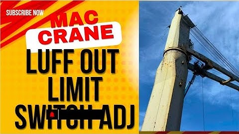 Mac gregor cargo crane Luff out Limit switch Adjustment