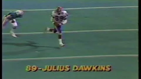 Julius Dawkins 37 yd TD Sept. 17, 1984