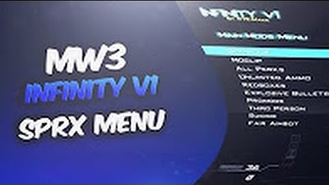 🖕[MW3/1.24/PS3] Infinity V1 SPRX Mod Menu FREE [CEX/DEX] w/Download! (Best Free Mw3 Mod Menu?)🖕
