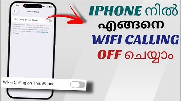 How To Disable Wifi Calling On Apple iPhone | Malayalam