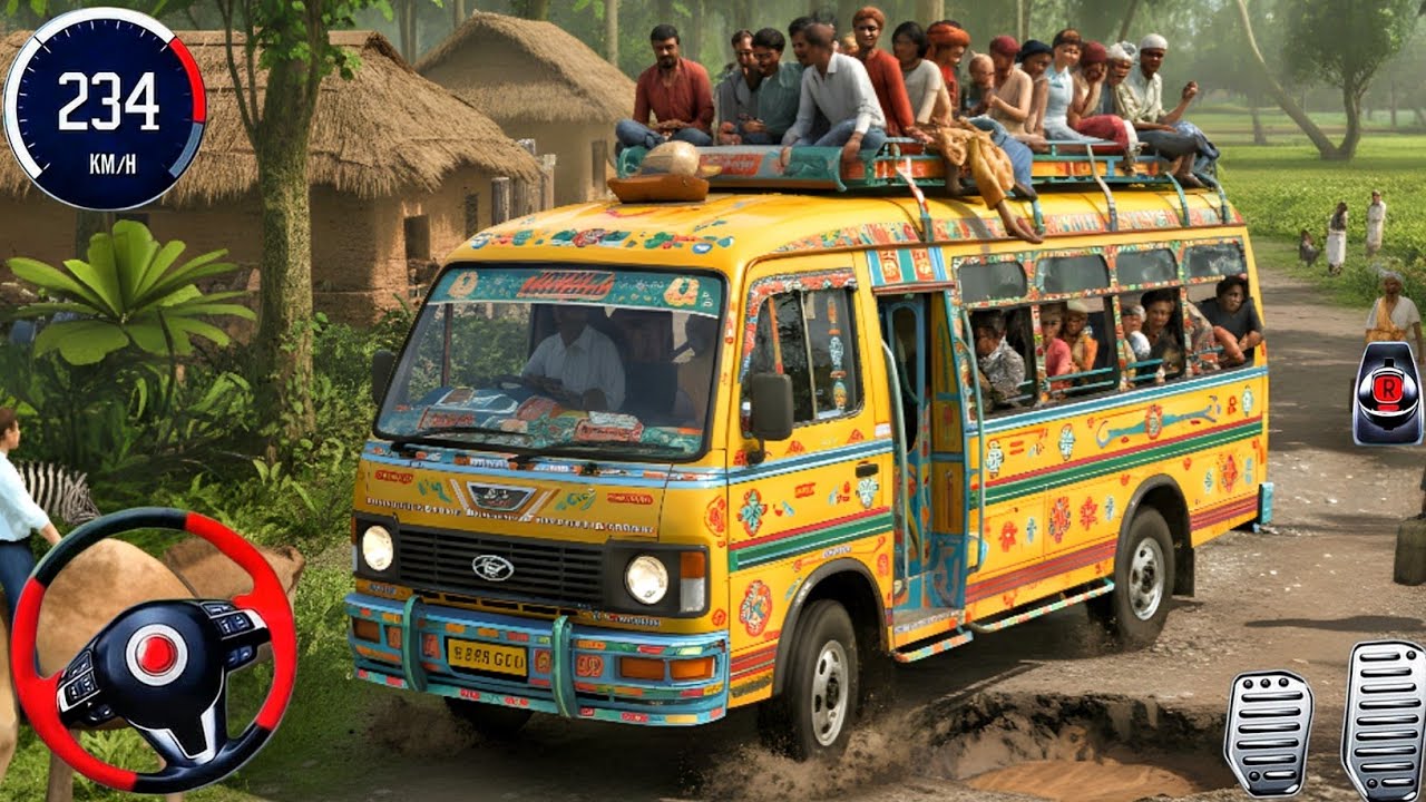 Real Indian Offroad Bus Simulator 2026 - Offroad Hills Driving - Bus Game Android Gameplay