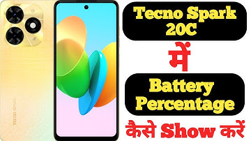 How to show battery percentage on Tecno Spark 20C || Tecno Spark 20C battery percentage ||