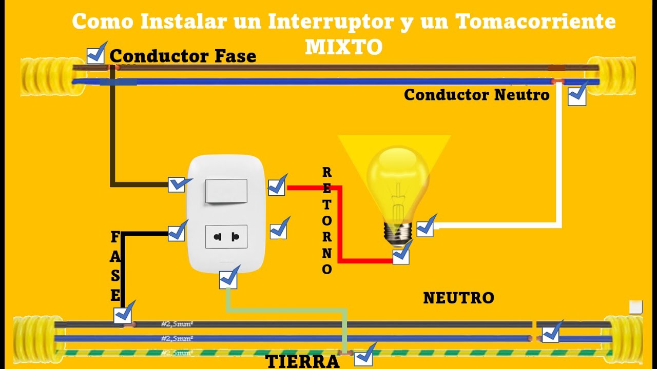 MIXTO INTERRUPTOR + CONMUTADOR no neon