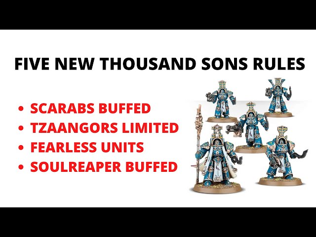 New Rules Tidal Wave For Thousand Sons Codex