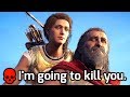 Teary-Eyed Kassandra Kills Leonidas, Her Grandfather (All Choices). AC Odyssey, Fate of Atlantis DLC