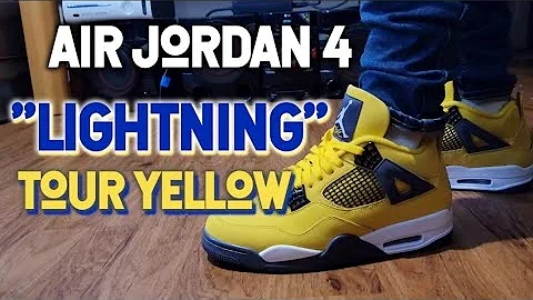 WATCH BEFORE YOU BUY AIR JORDAN 4 TOUR YELLOW/LIGHTNING!!!!! REVIEW AND ON FOOT