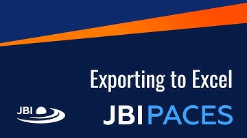 05 JBI PACES Tutorial: Exporting to excel