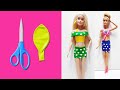 2 DIY Barbie Dresses with Balloons Easy No Sew No Glue Clothes | Barbie doll Hacks and Crafts