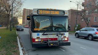 CTA Bus Ride On Route 28 Stony Island From 57th/Drive To Adams/Wabash CTA New Flyer D40LF 2006 #1157