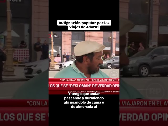 Indignación popular por el viaje de Adorni