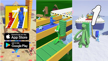 Rainbow Monster Bridge Race Gameplay Walkthrough Part 1 (Android, IOS)