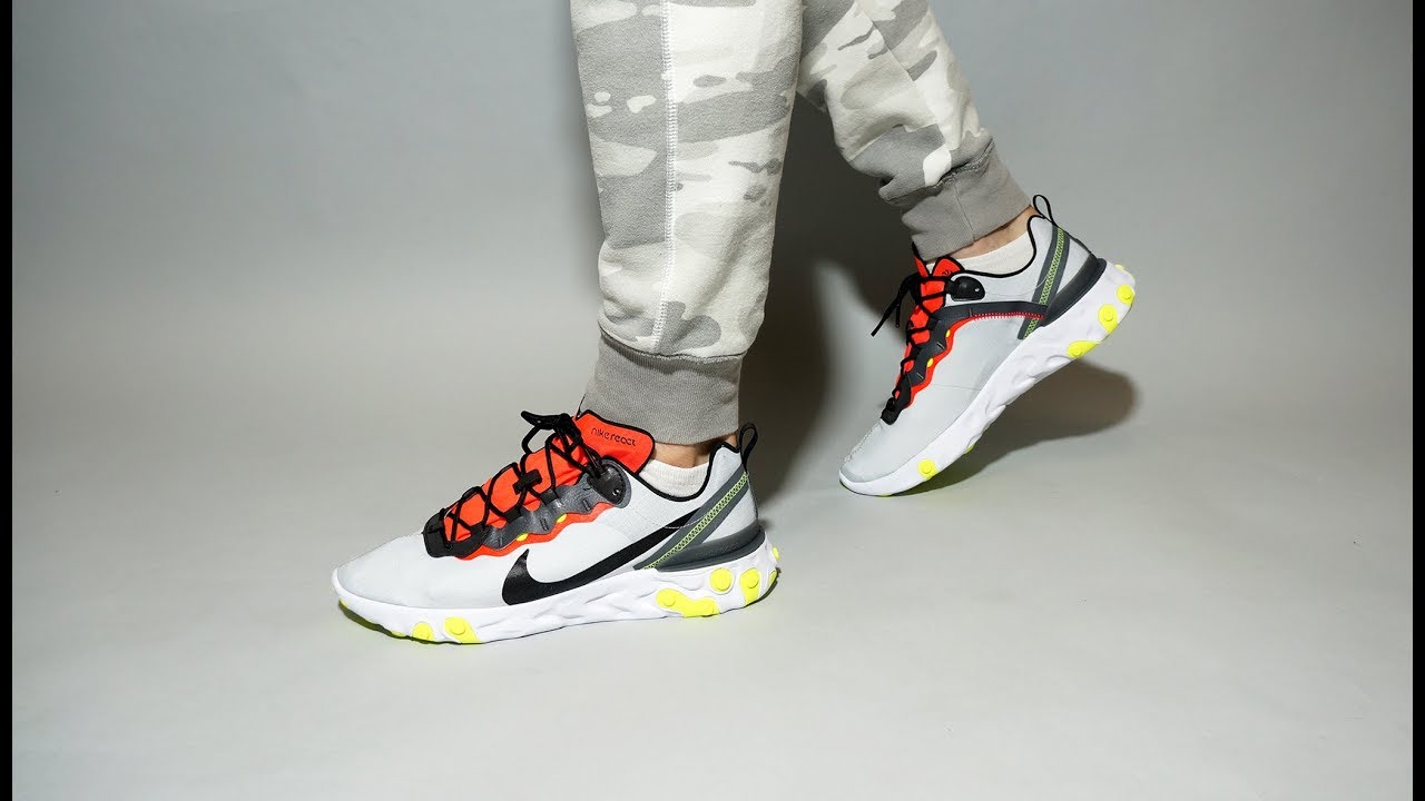 Nike React Element 55 SE Grey Multi BV1507-003 BV1507-003 on feet - YouTube