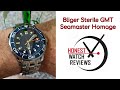 ⭐ Omega Seamaster Homage ⭐ Bliger Sterile GMT Automatic Honest Watch Review #HWR