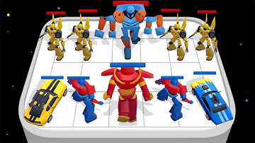 MERGE BATTLE CAR - Robot Transform ⭐ Merge Master Gameplay