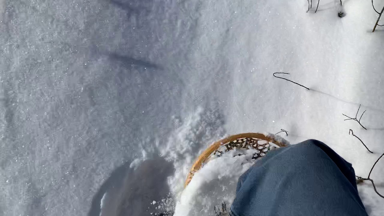 Snowshoe trudging... - YouTube