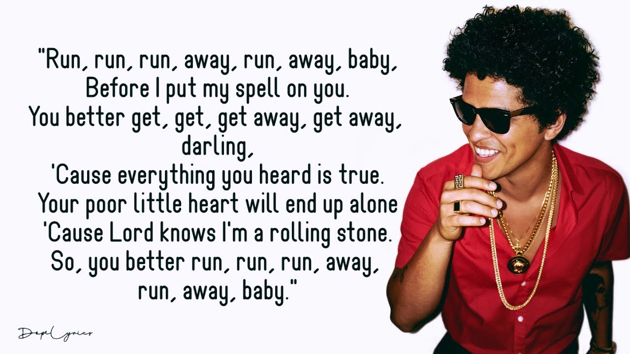 Runaway Baby   Bruno Mars Lyrics 