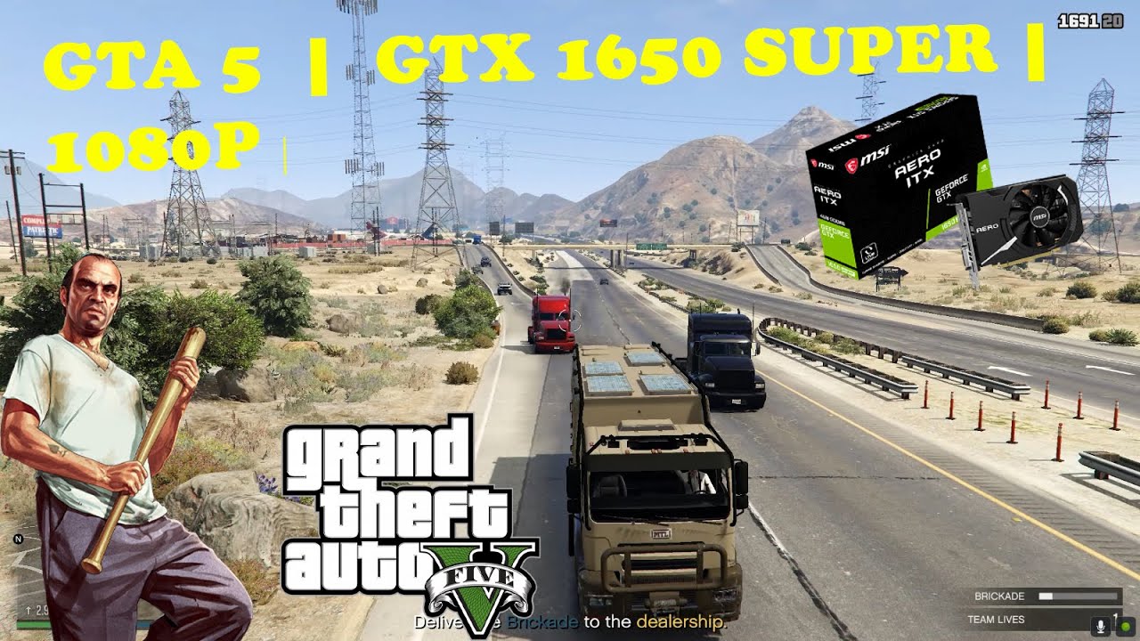 Grand Theft Auto V STEAL THE BRICKADE MISSION GTX 1650 SUPER