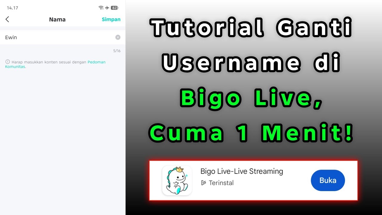 Cara Ganti Nama Di Bigo ~ Cara Tukar Nama Bigo