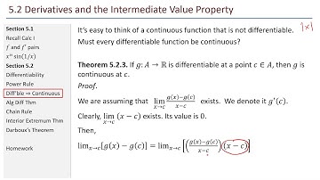 Math 441 - 5.1 and 5.2 Derivatives