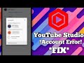 YouTube Studio Account An Error Occured | YouTube Studio Error | YouTube Studio Account Switch Error