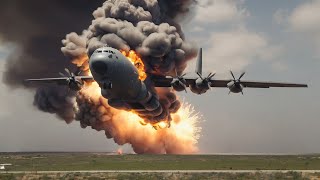 1 MENIT YANG LALU! Sebuah pesawat C-130 Rusia yang membawa amunisi ditembak jatuh oleh rudal Ukraina