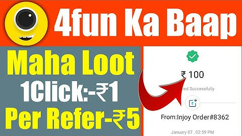 4Fun Ka Baap 1Click:-Rs1 || Unlimited Paytm Cash || New App 2018