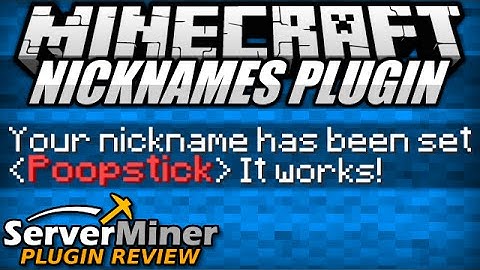 How to create Chat Nicknames in Minecraft with Nicknames Plugin