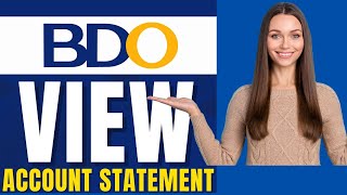How To View Statement Of Account In BDO Online (2025) | How To Get BDO Bank Statement Online