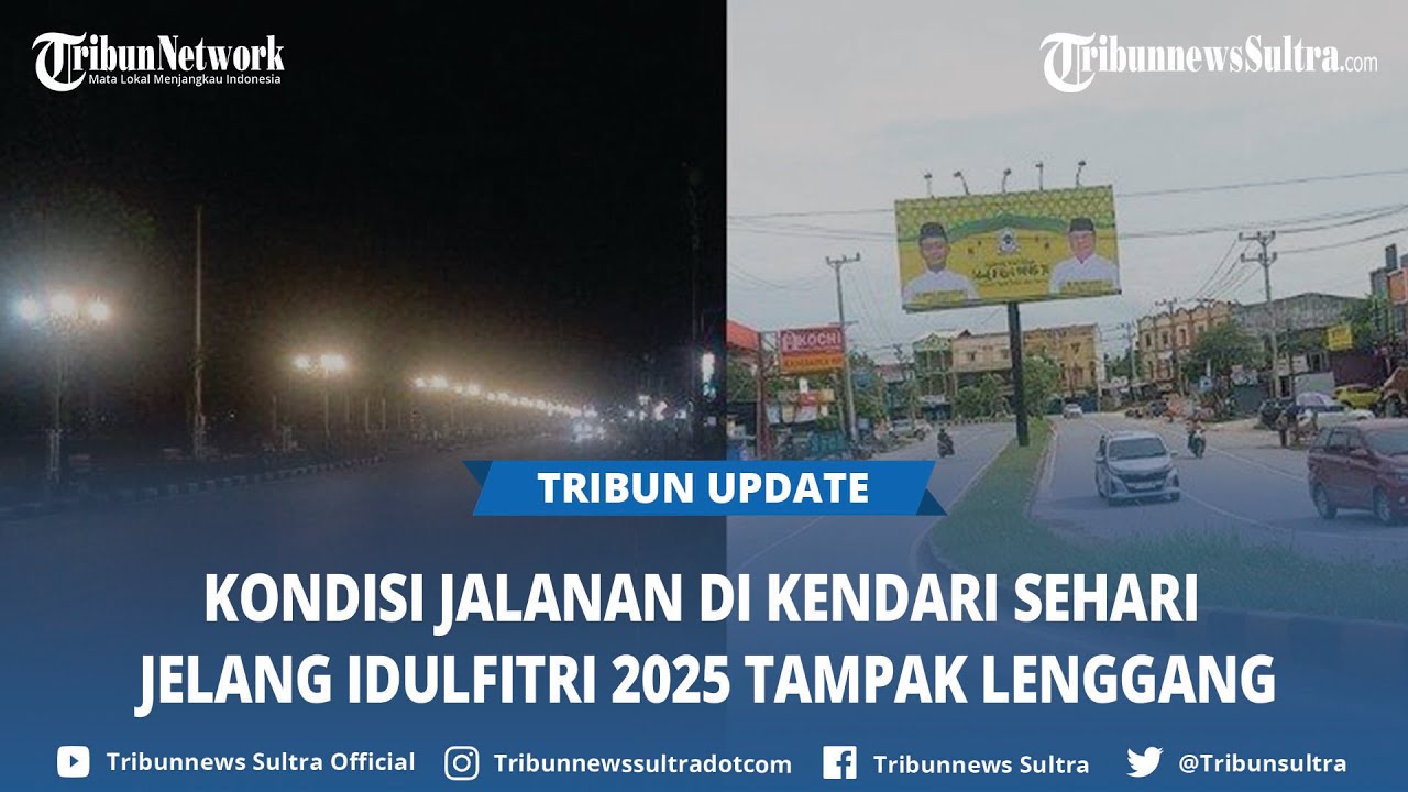 Beginilah Kondisi Jalan di Kota Kendari Sulawesi Tenggara Sehari Jelang Idulfitri 1446 Hijriah