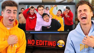 Reacting To Our Videos With NO EDITING!