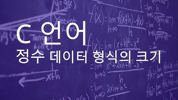 C 언어 강의: (integer_size) 정수 데이터 형식의 크기