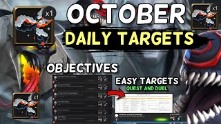 October Daily Targets Revealed | Antibodies Entry Key Objective Grind Guide | Contest of Champions